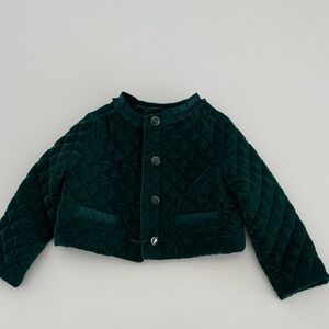 Janie and Jack Quilted Jacket - Emerald Green
